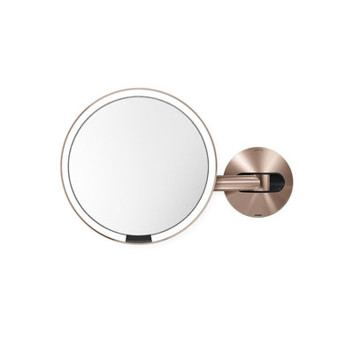 sensor mirror wall mount  rechargeablerose gold
