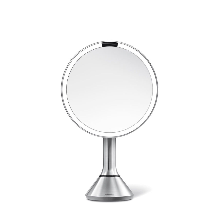 sensor mirror with touch-control brightness and dual light setting - brushed finish - front view main image