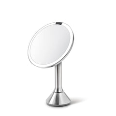 sensor mirror with touch-control brightness - brushed finish - 3/4 view image