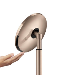 sensor mirror with touch-control brightness - rose gold finish - touch-control light bar image