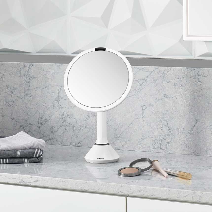 sensor mirror with touch-control brightness with 10x detail mirror