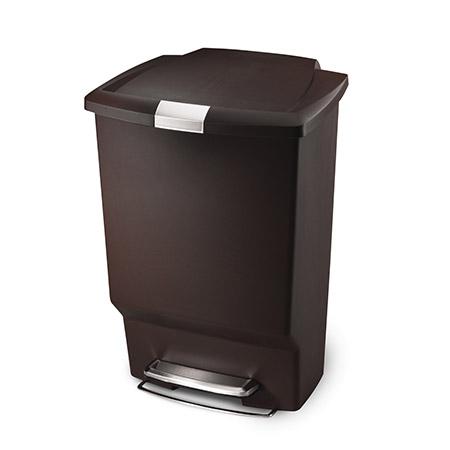 40L rectangular plastic step trash can